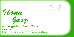 ilona gasz business card